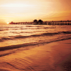 Old Naples Pier at night