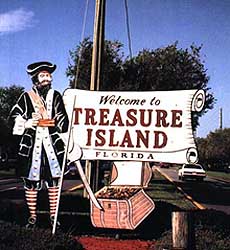 Treasure Island has among the whitest and widest beaches in all of Florida
